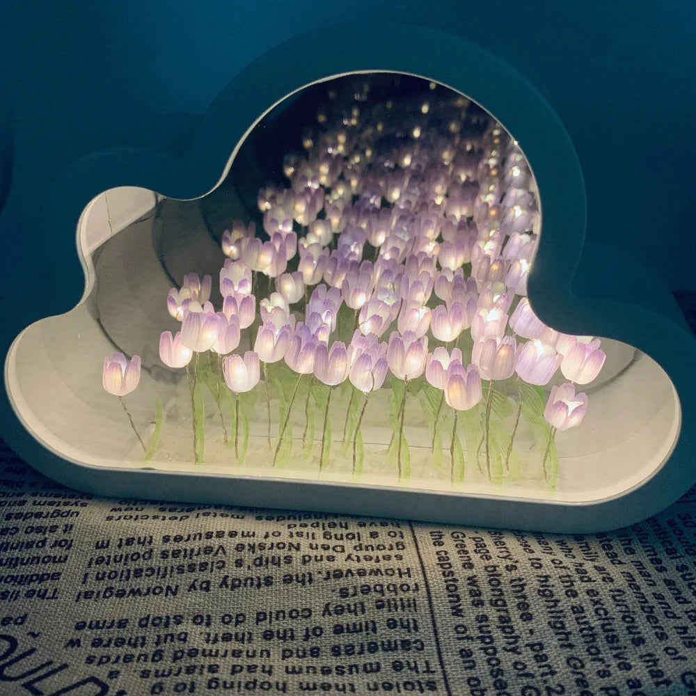 Infinite Bloom Cloud Mirror Night Light
