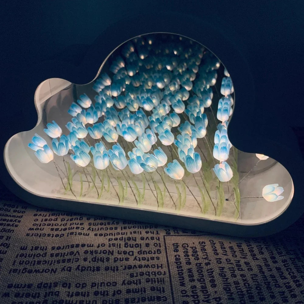Infinite Bloom Cloud Mirror Night Light